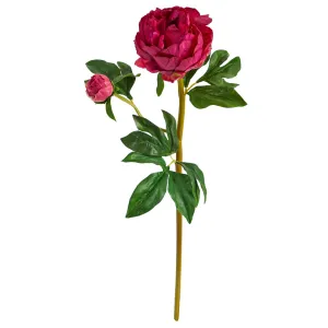 22” Peony Artificial Flower (Set of 3)