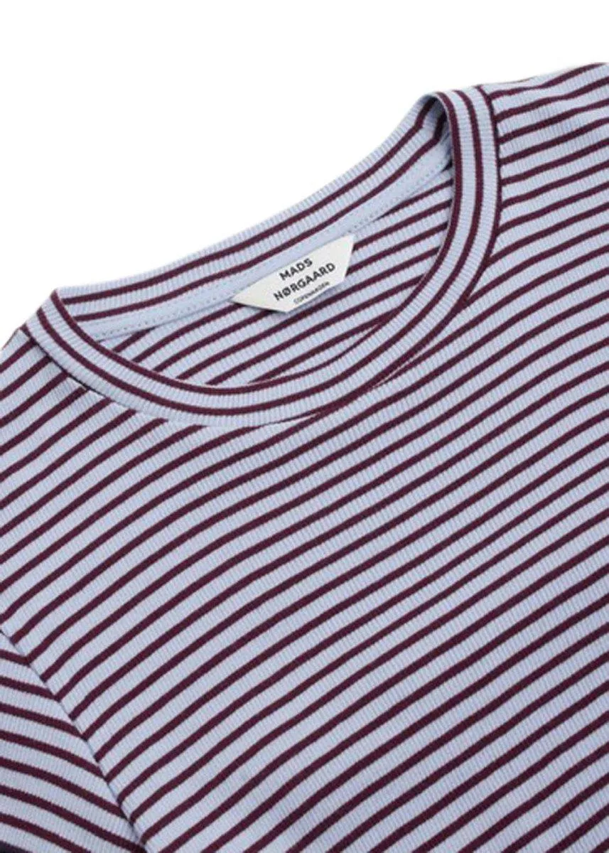 2x2 Cotton Stripe Tuba Top - Brunnera/Winetasting