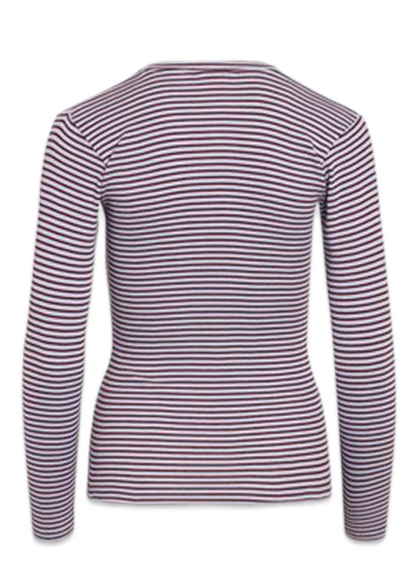 2x2 Cotton Stripe Tuba Top - Brunnera/Winetasting