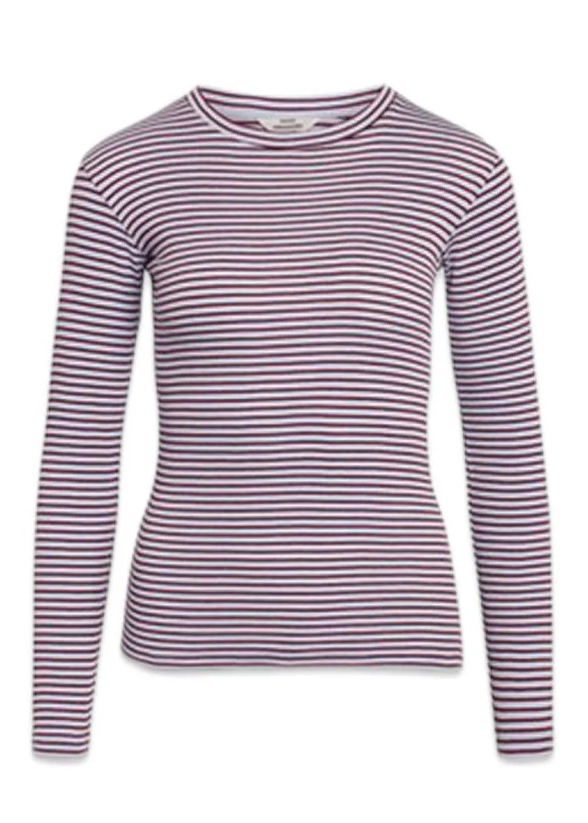 2x2 Cotton Stripe Tuba Top - Brunnera/Winetasting