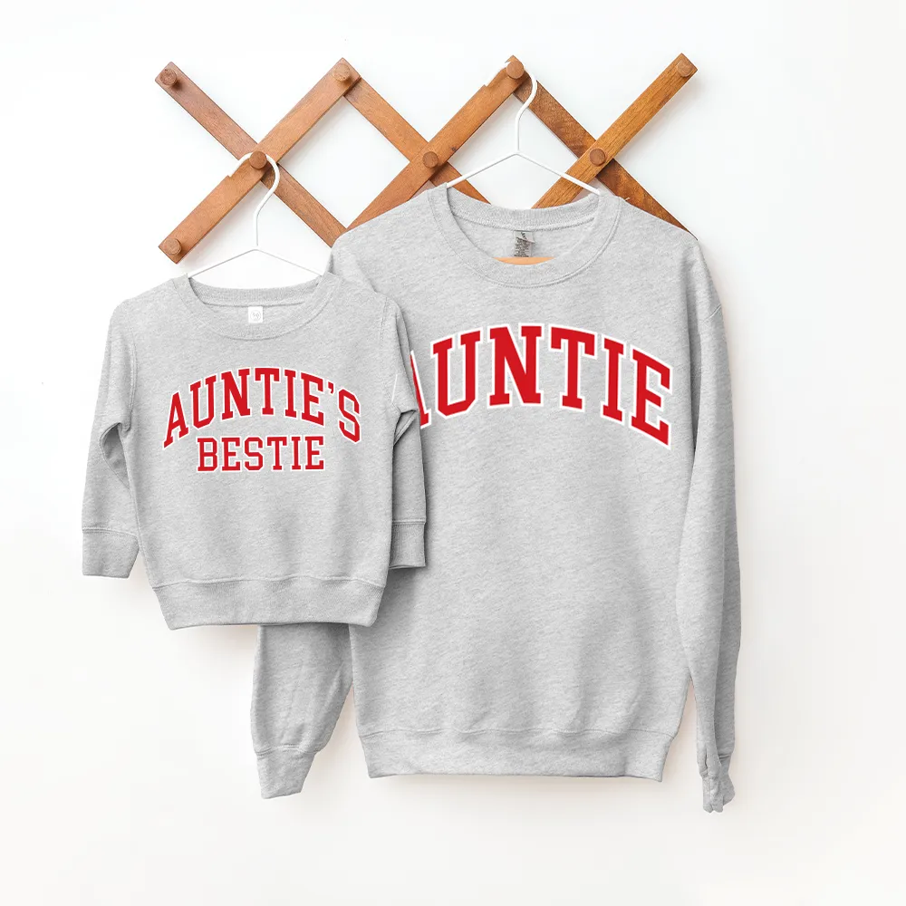 Auntie & Auntie's Bestie Essential Varsity Matching Sweatshirts