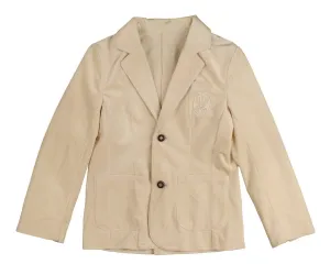 Belati Cream Velour Corduroy Blazer