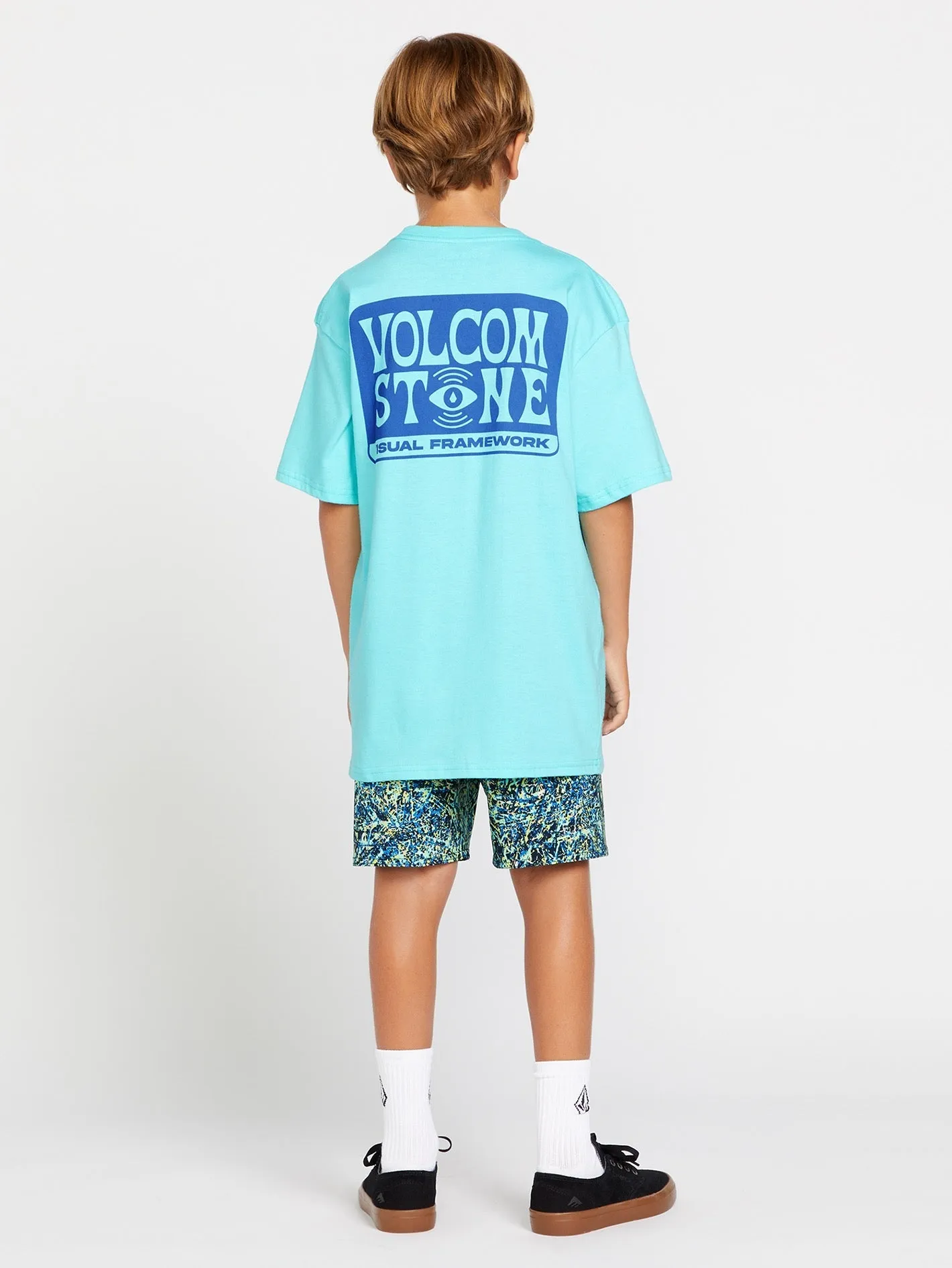 Big Boys Viz Fray Short Sleeve Tee - Crete Blue