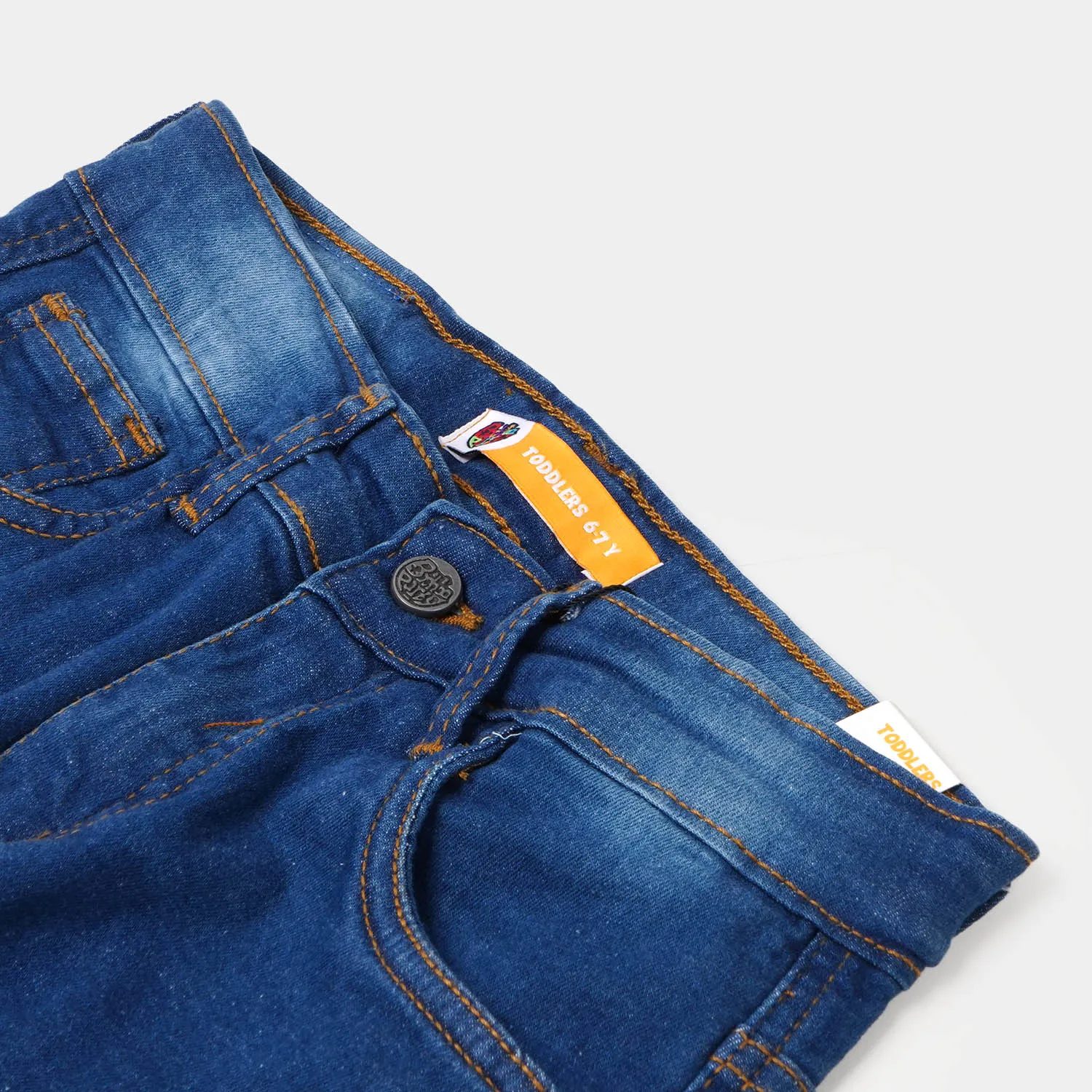 Boys Denim Pant Cargo - Mid Blue