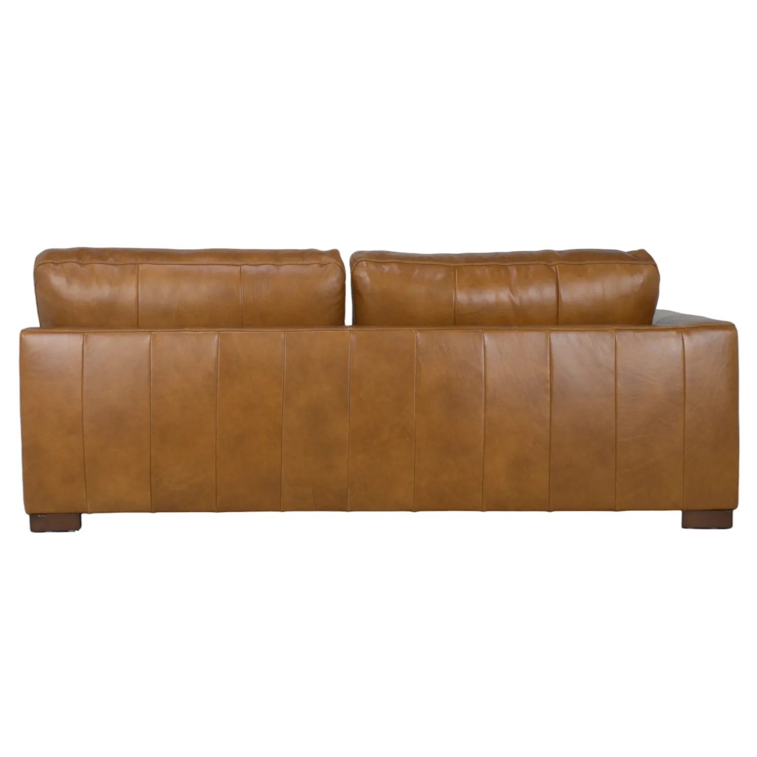 Charlestown 124" Camel Leather Chaise Sectional