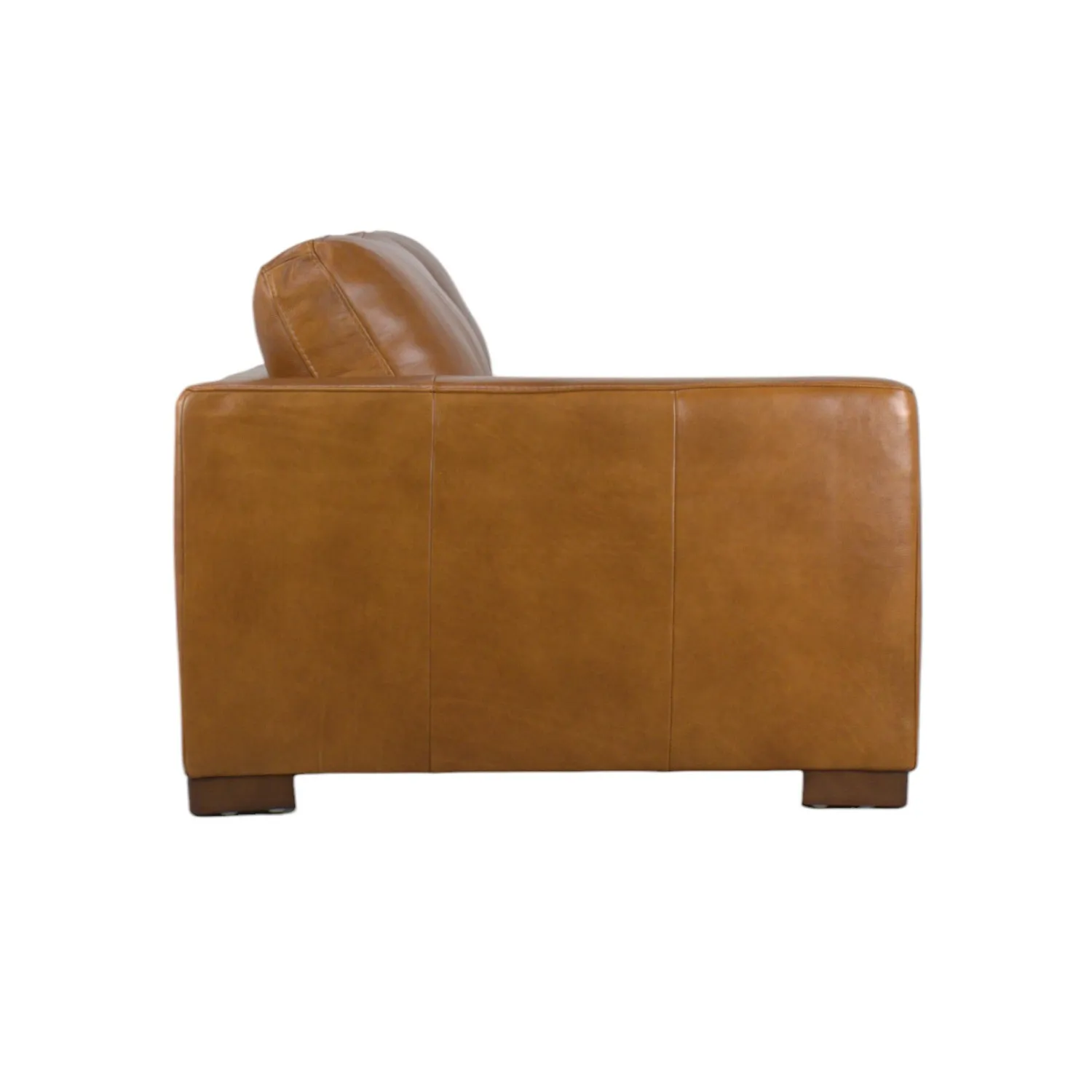 Charlestown 124" Camel Leather Chaise Sectional