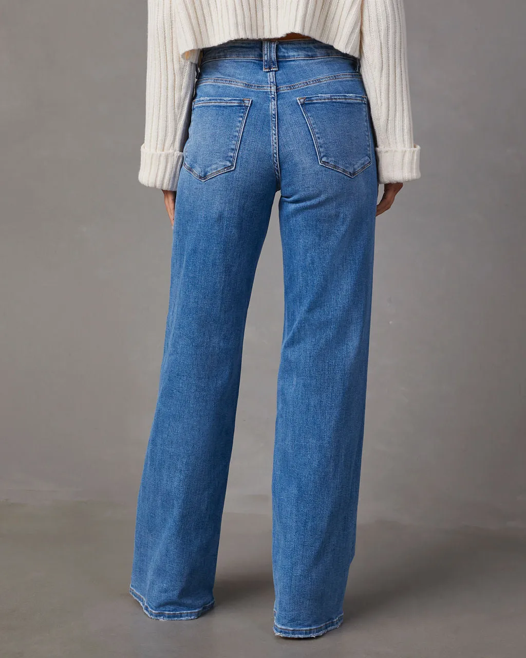 Charley High Rise Wide Leg Stretch Jeans