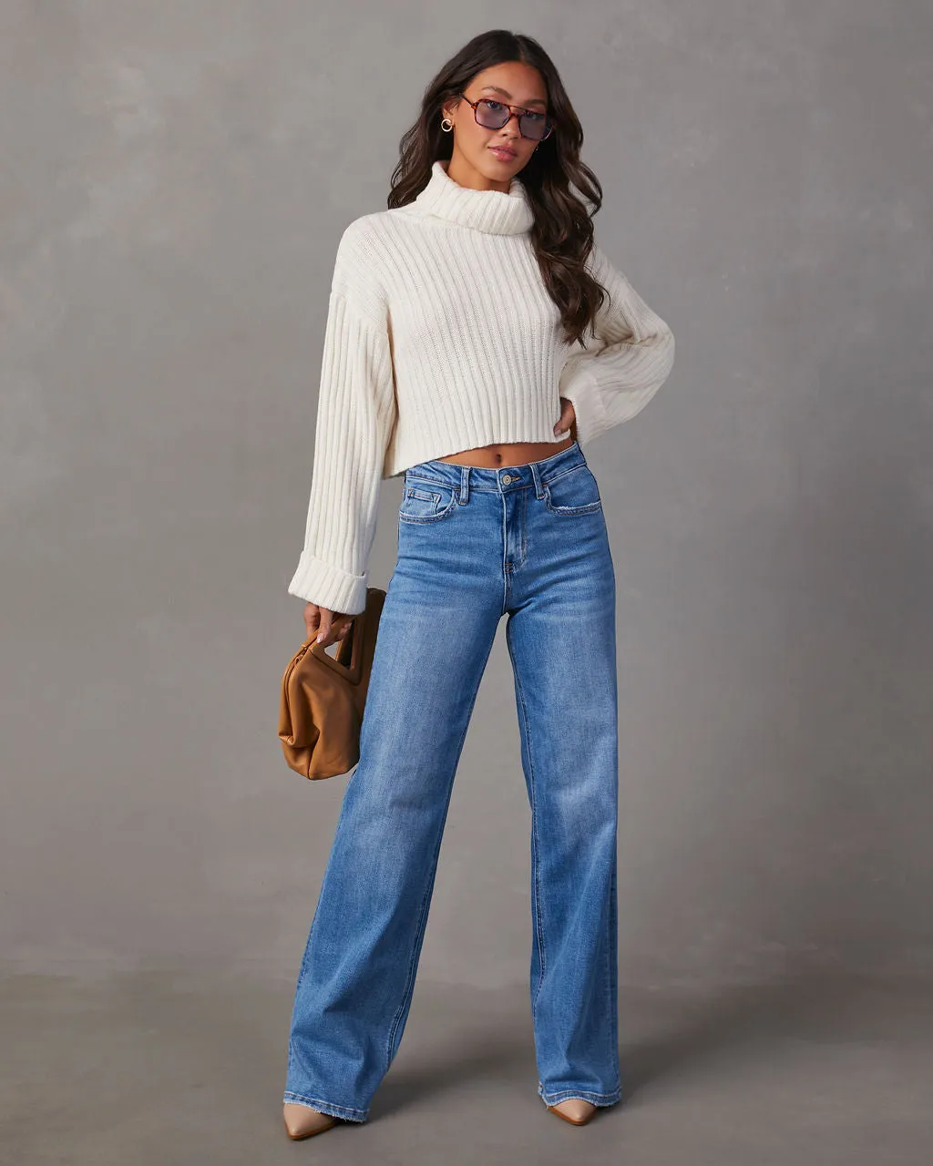 Charley High Rise Wide Leg Stretch Jeans