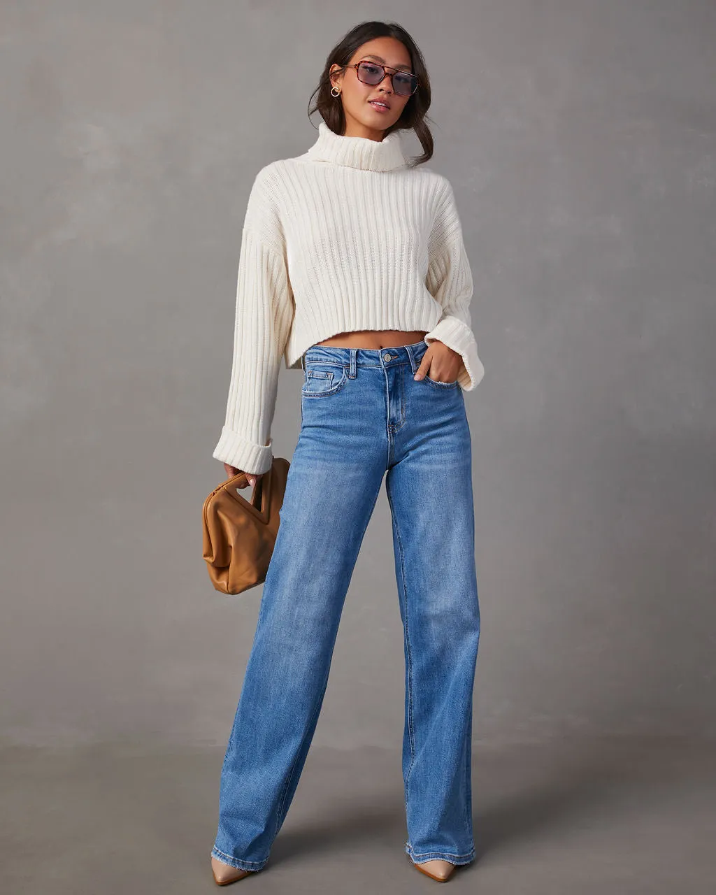 Charley High Rise Wide Leg Stretch Jeans