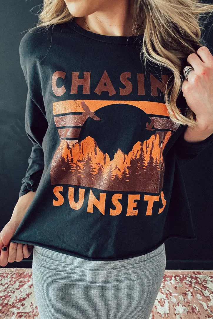 Chasing Sunsets Long Sleeve Graphic Tee