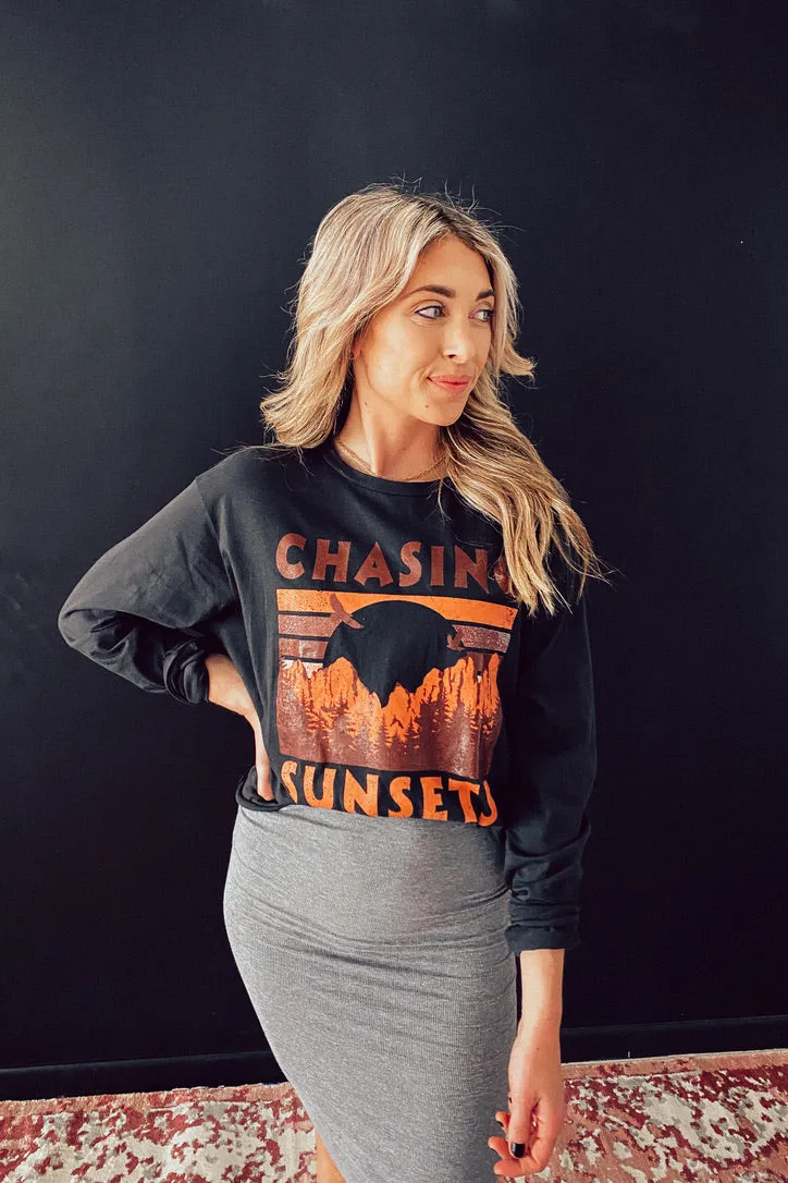 Chasing Sunsets Long Sleeve Graphic Tee