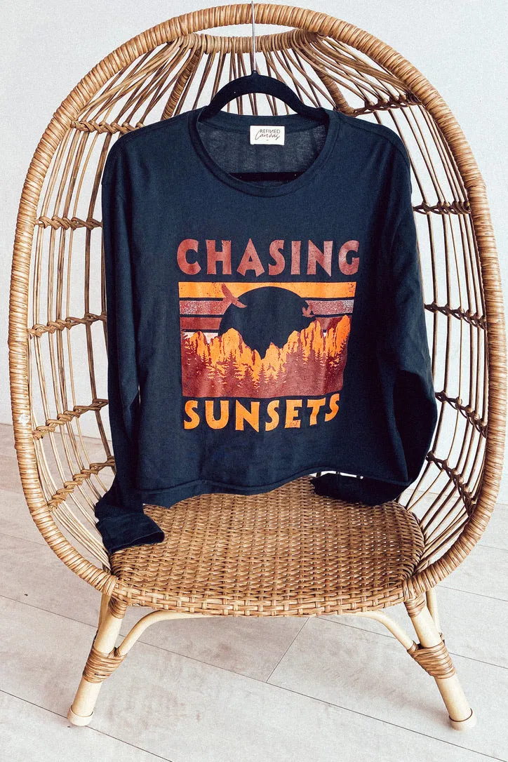 Chasing Sunsets Long Sleeve Graphic Tee