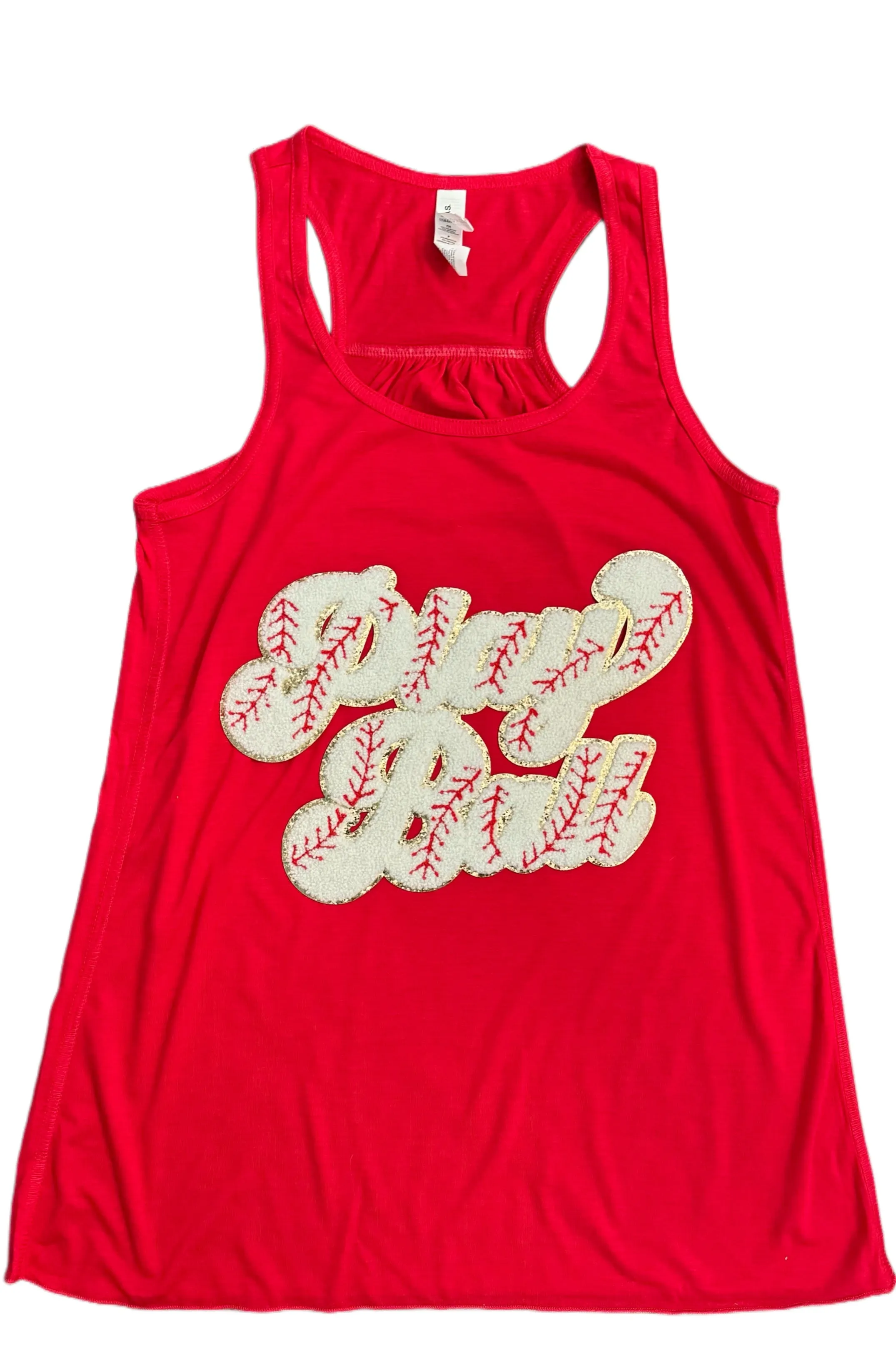 Chenille Baseball Play Ball Tanks & Tees