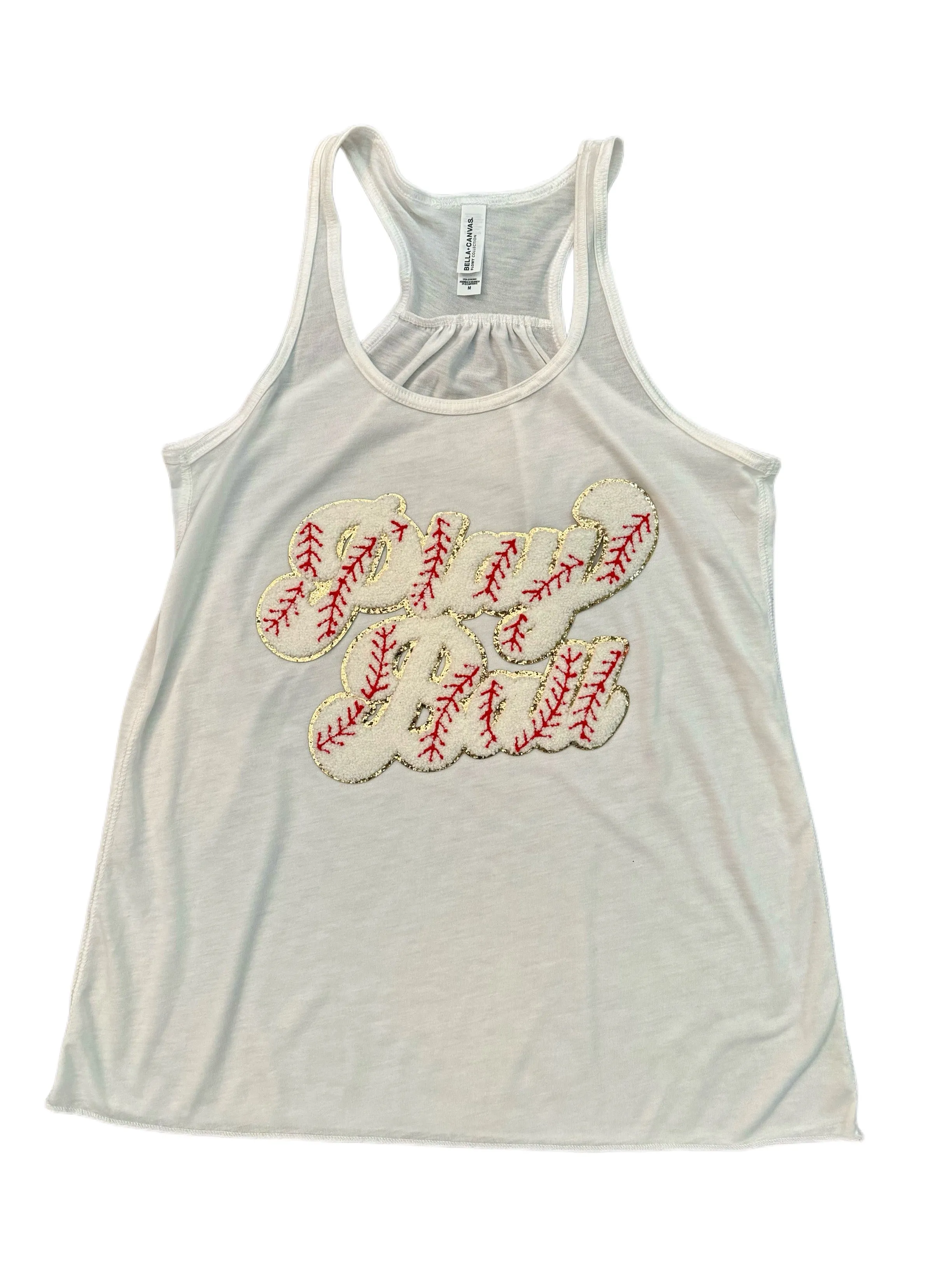 Chenille Baseball Play Ball Tanks & Tees