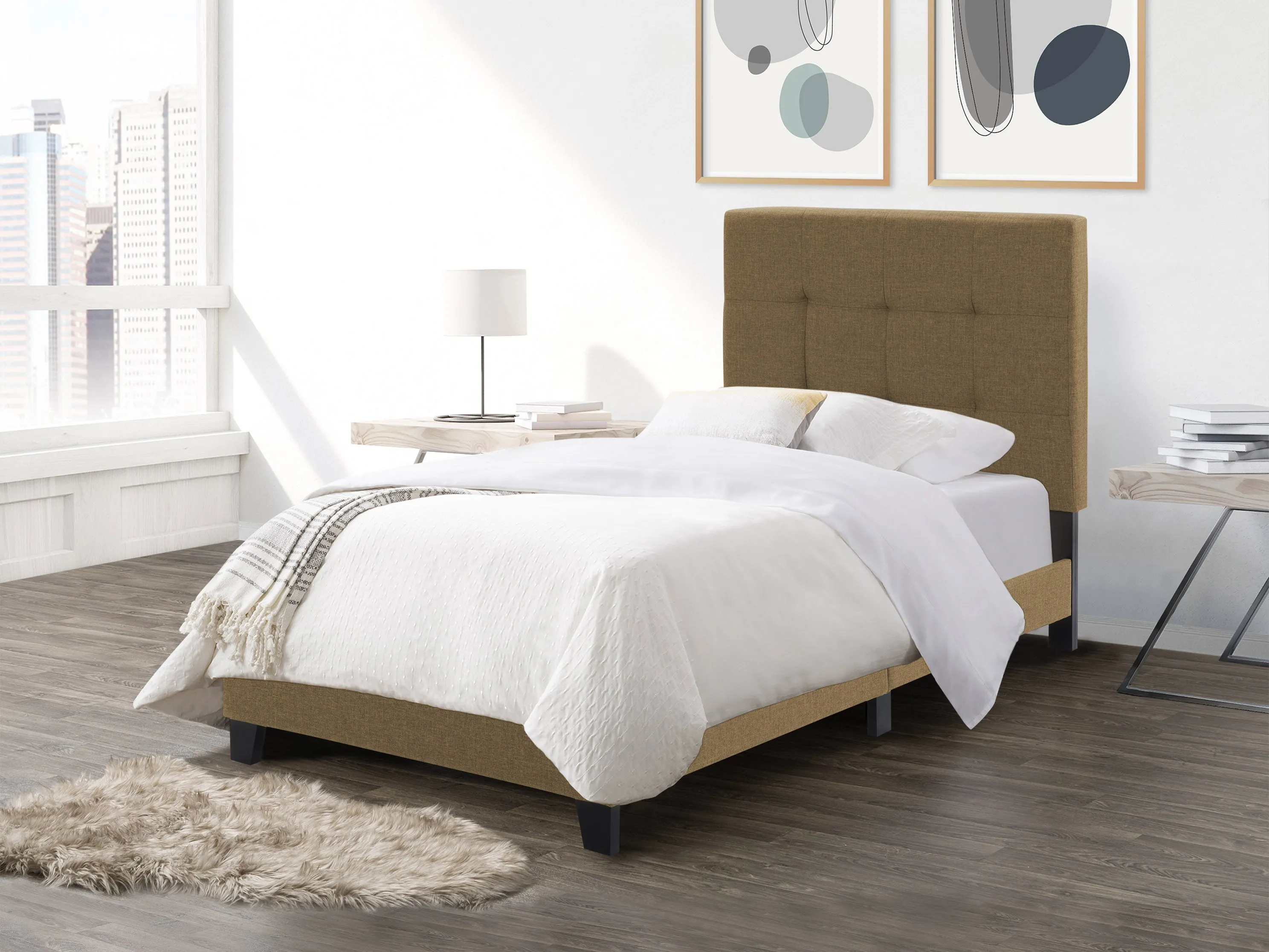 Clay Twin / Single Panel Bed