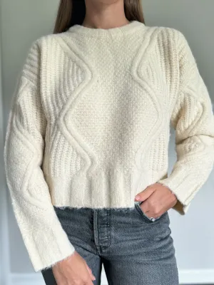 Cream Kable Knit Sweater