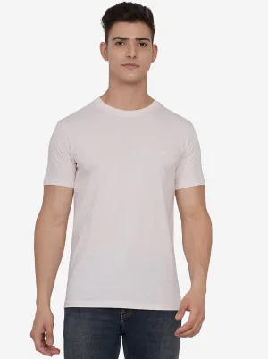 Delicacy Pink Solid Slim Fit T-Shirt | JadeBlue