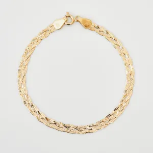 Diamond Cut Braid Chain Bracelet