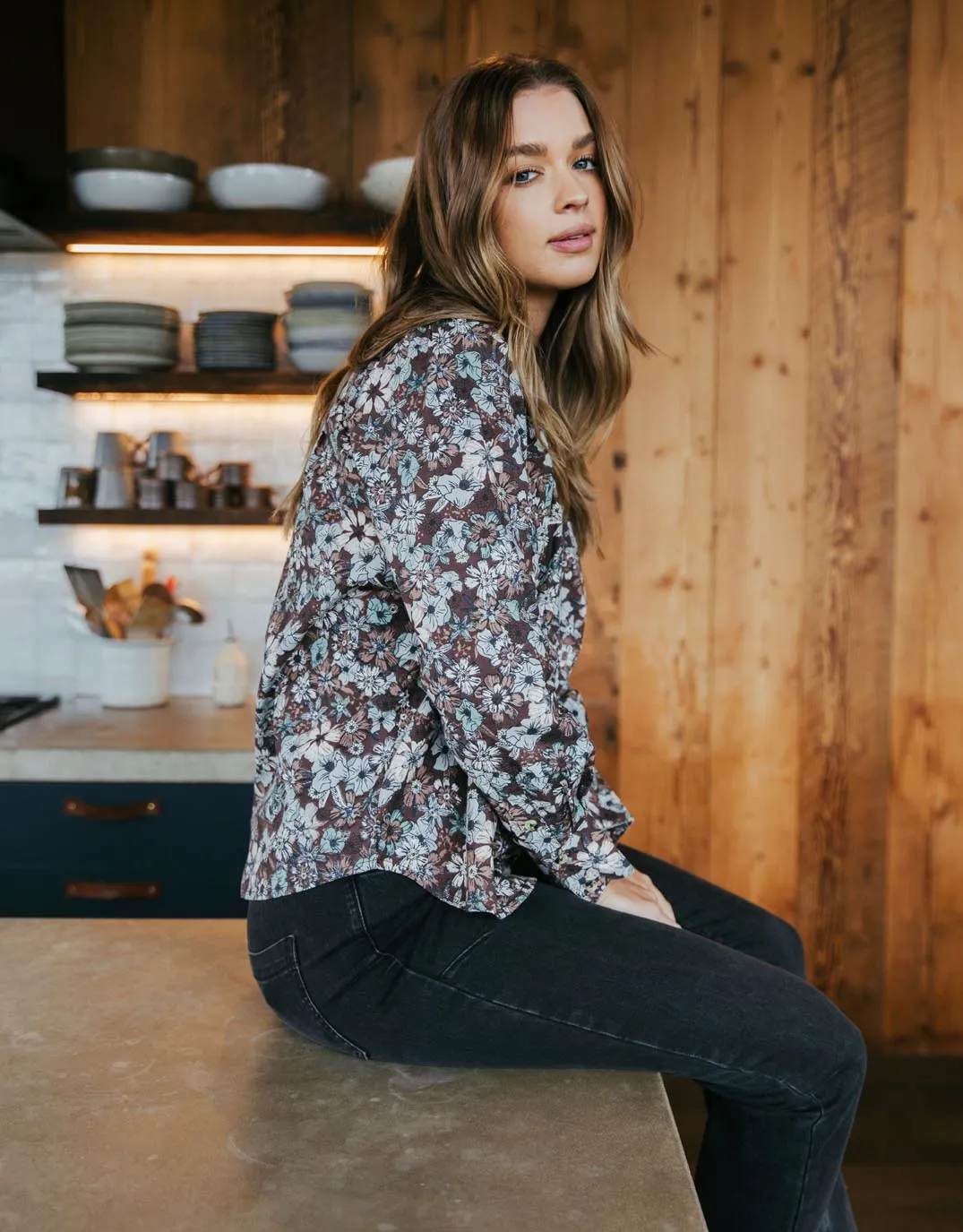 Floral Meadow Blouse - Francesca Floral