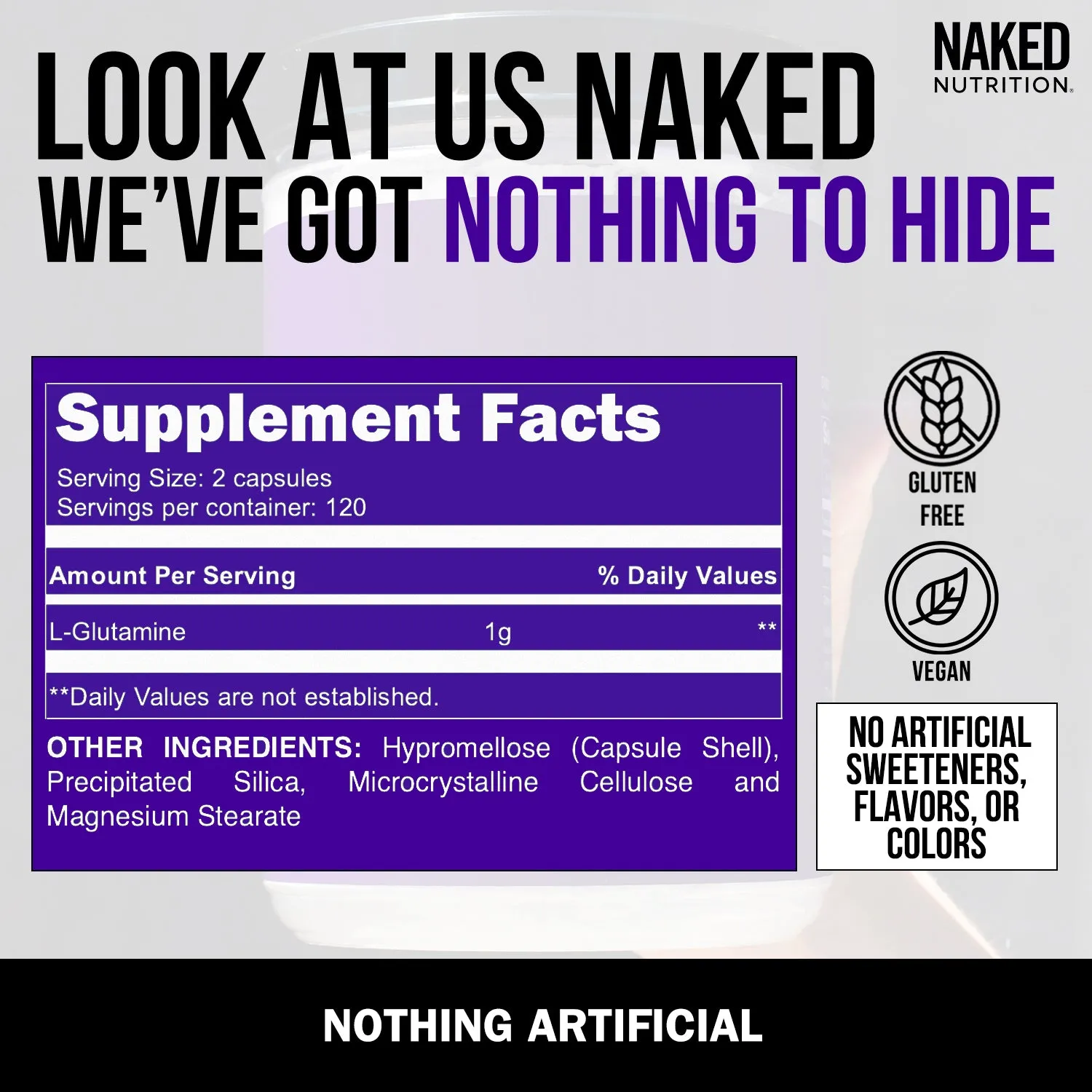 Glutamine Capsules | Naked Glutamine