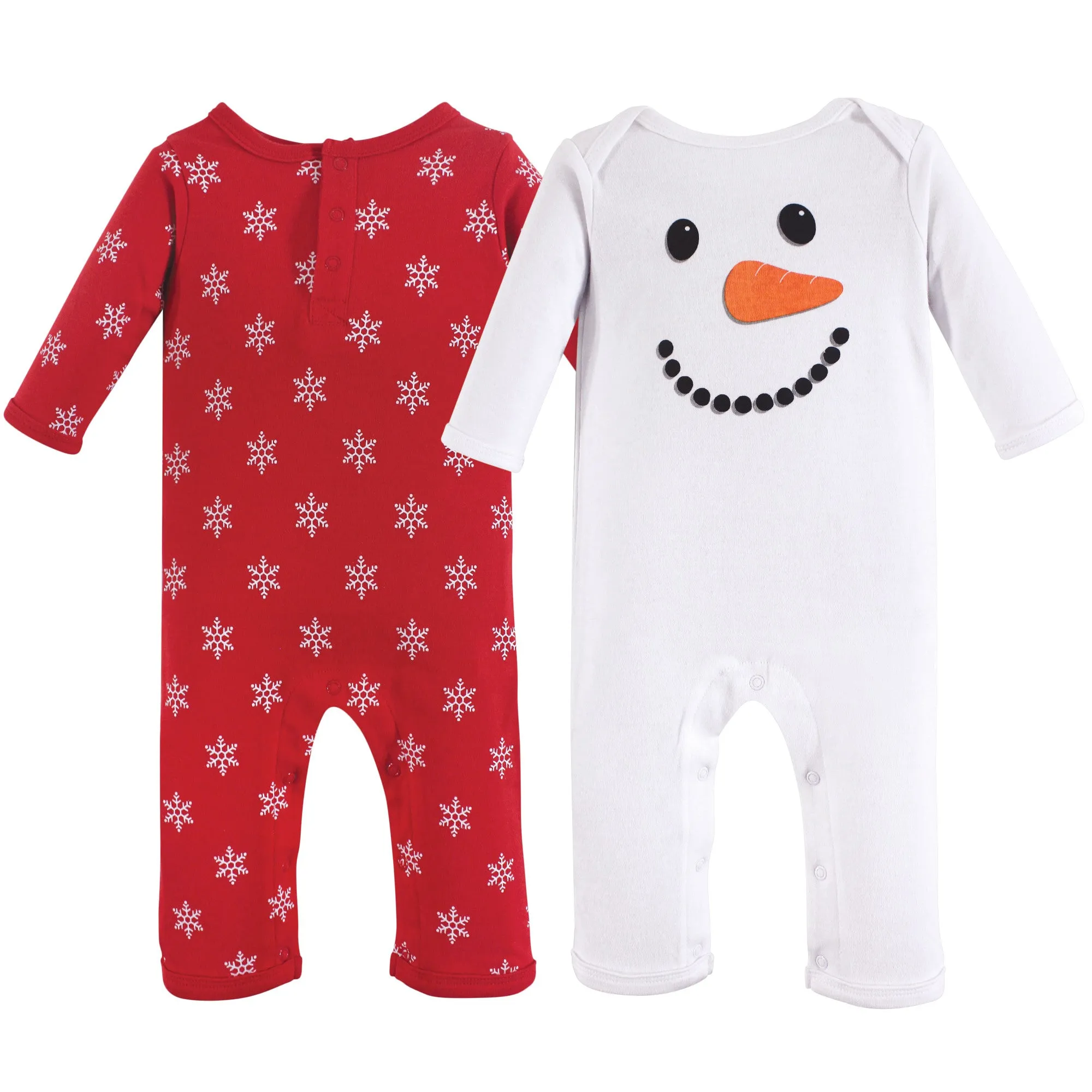 Hudson Baby Cotton Coveralls, Snowman