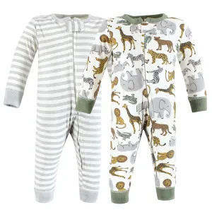 Hudson Baby Cotton Sleep and Play, Rustic Safari