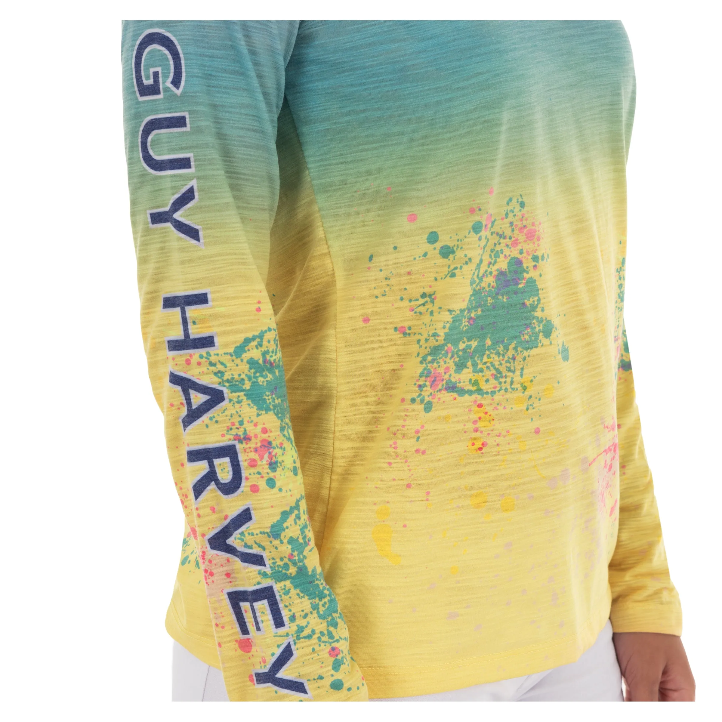 Ladies Hawksbill Reef Long Sleeve Yellow Slub Raglan Tee