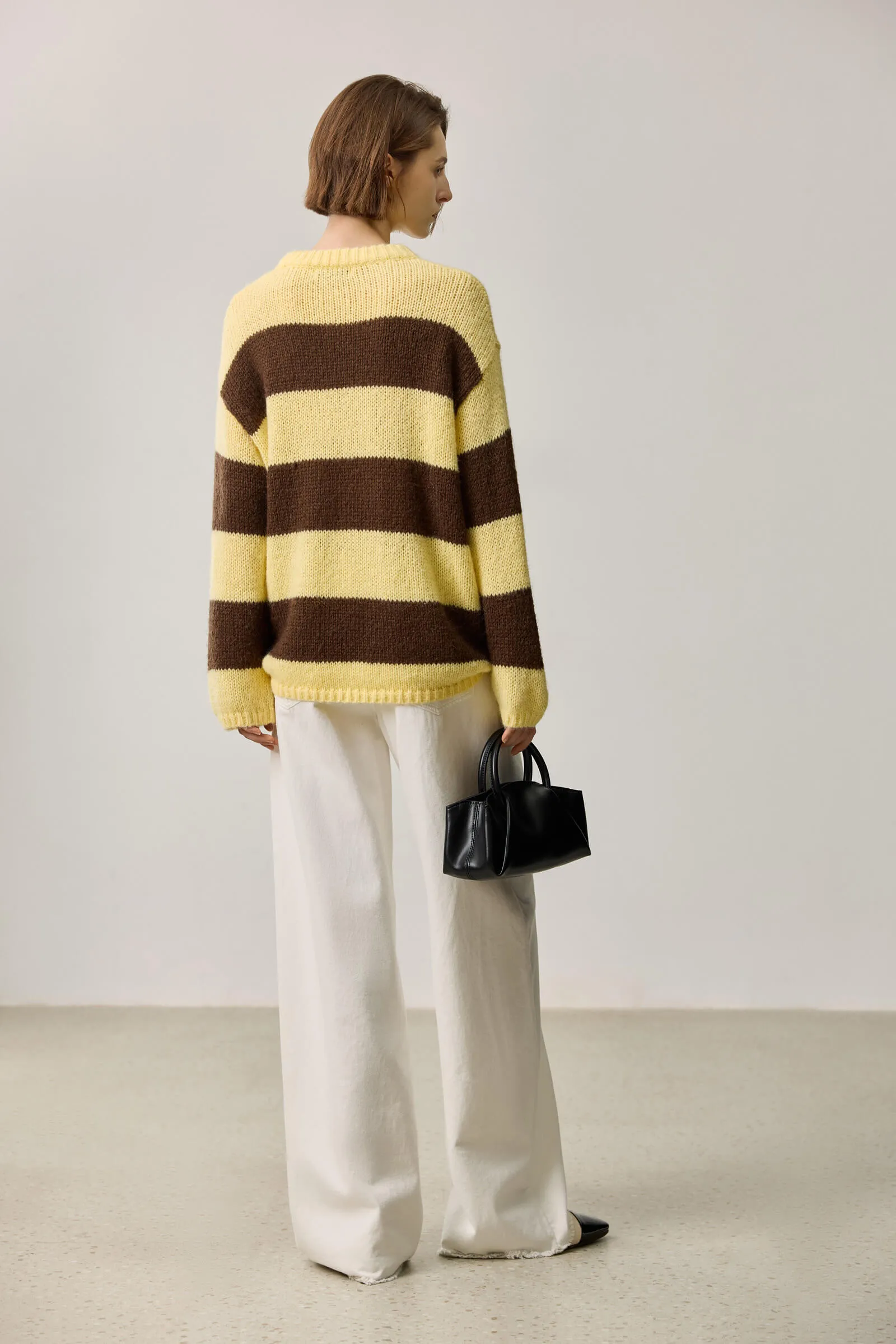 LILY Wool-Blend Mohair Colorblock Sweater