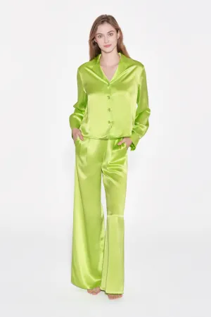 Lime Green Classic Silk Pyjama Trousers