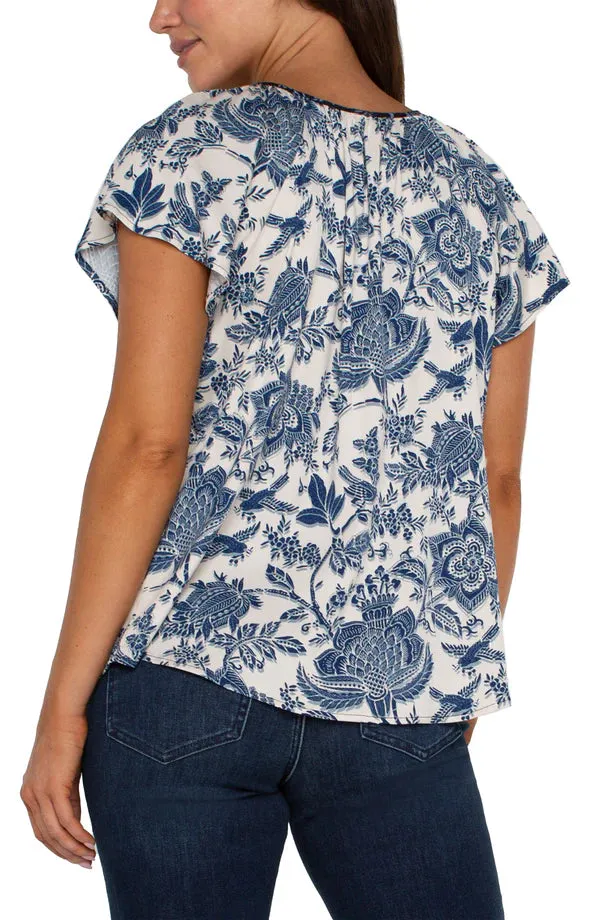 Liverpool Petal Sleeve Top