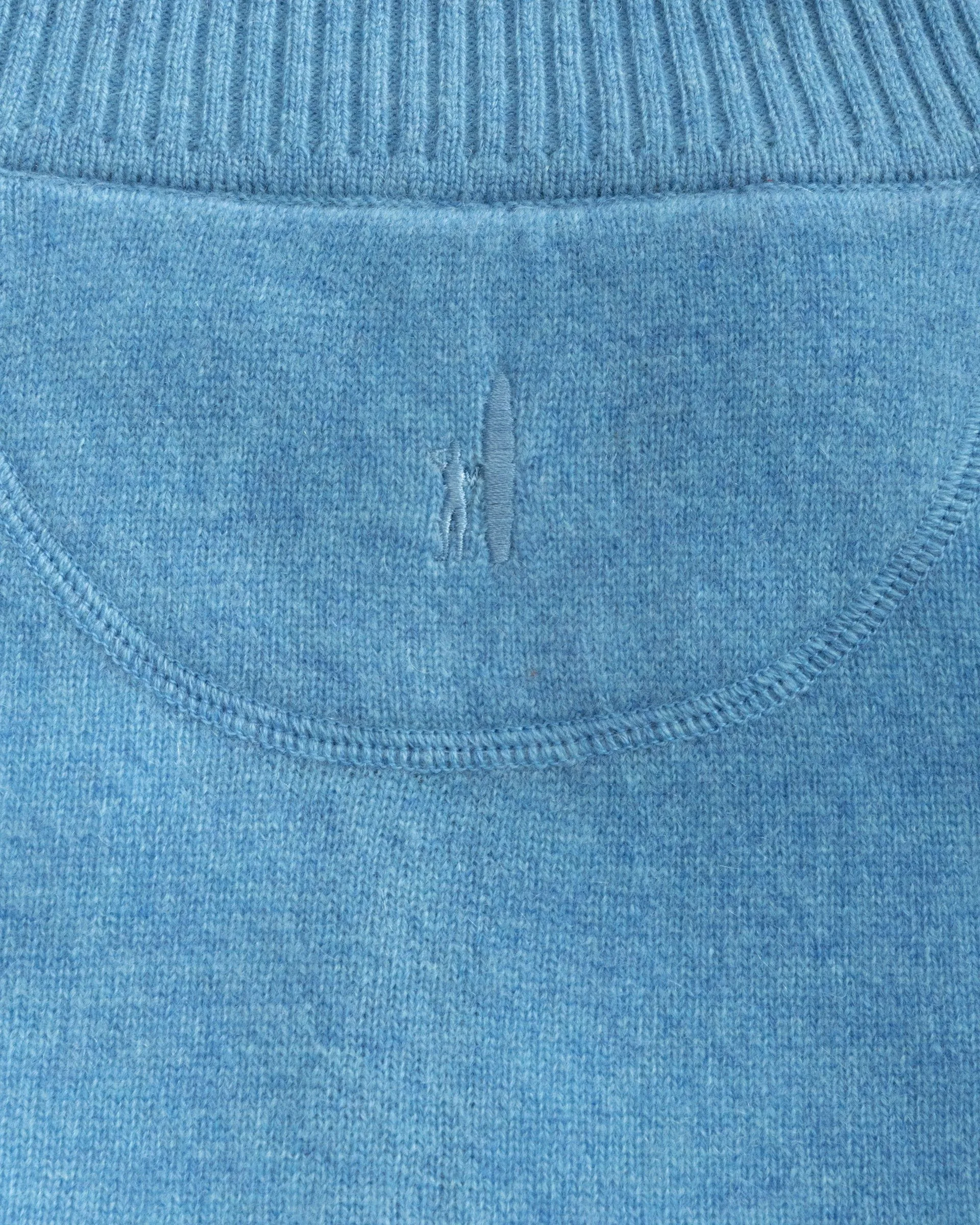 Mayfair Cashmere Quarter Zip Sweater in Iceland Blue by Johnnie-O