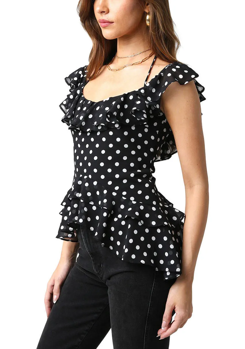 Melanie Polka Dot Top