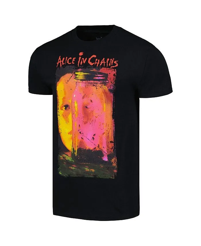 Men's Black Alice in Chains Jar of Flies Manhead Merch T-Shirt, Black