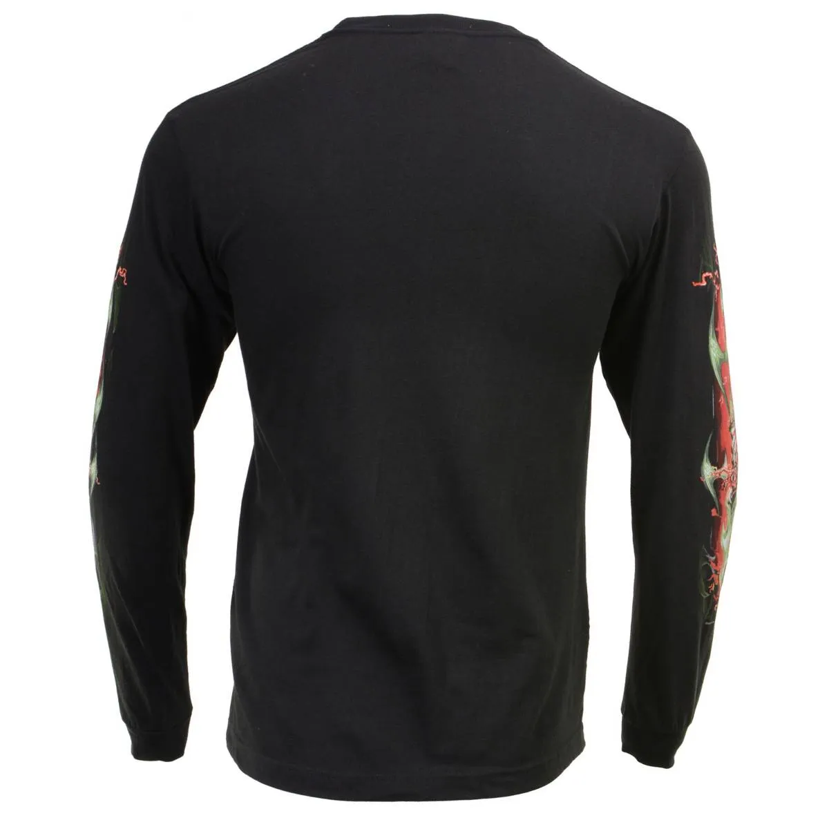 Milwaukee Leather MPMH117005 Men’s ‘Electric Skull’ Long Sleeve Black T-Shirt