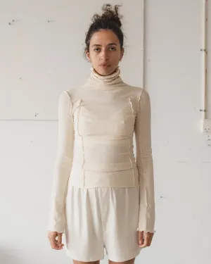 Omato Turtleneck - Organic Cotton Rib - Off White