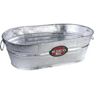 Oval Tub, Weather & Rust Resistant Steel, 10.5-Gals.