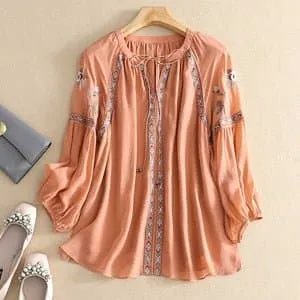 Silk Embroidered Elegant Blouse