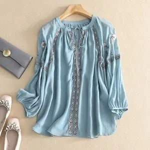 Silk Embroidered Elegant Blouse