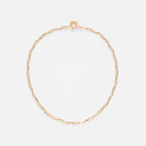 Solid Gold Paperclip Bracelet