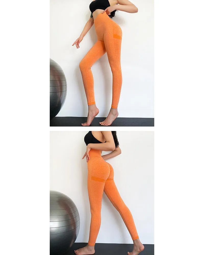 Solid High Elastic Yoga Active Pants