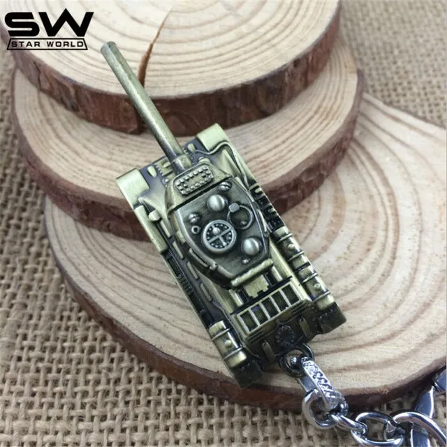 STARWORLD 3 Colors World of Tanks Key chain Metal Key Rings For Gift Simulated Tanks Keychain Jewelry Game Key Holder Souvenir