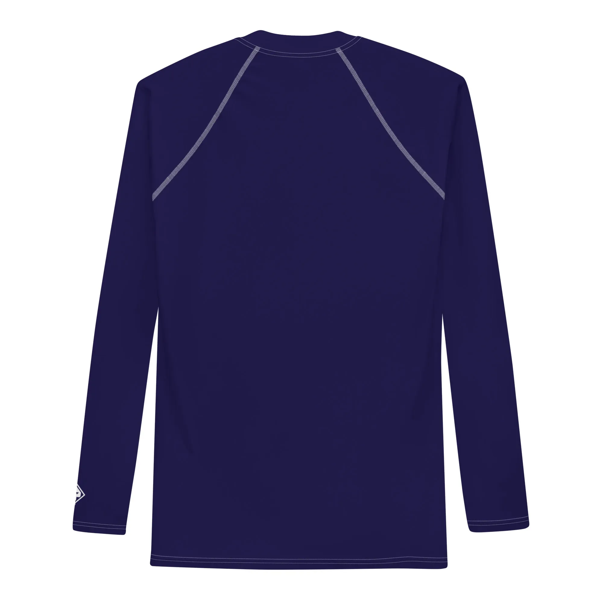 Timeless Comfort: Solid Color Rash Guard for Men - Midnight Blue