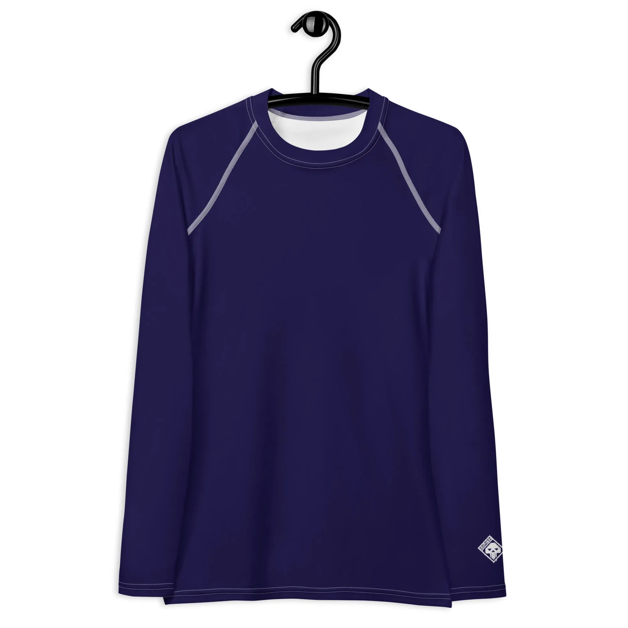 Timeless Style: Solid Color Rash Guard for Women - Midnight Blue