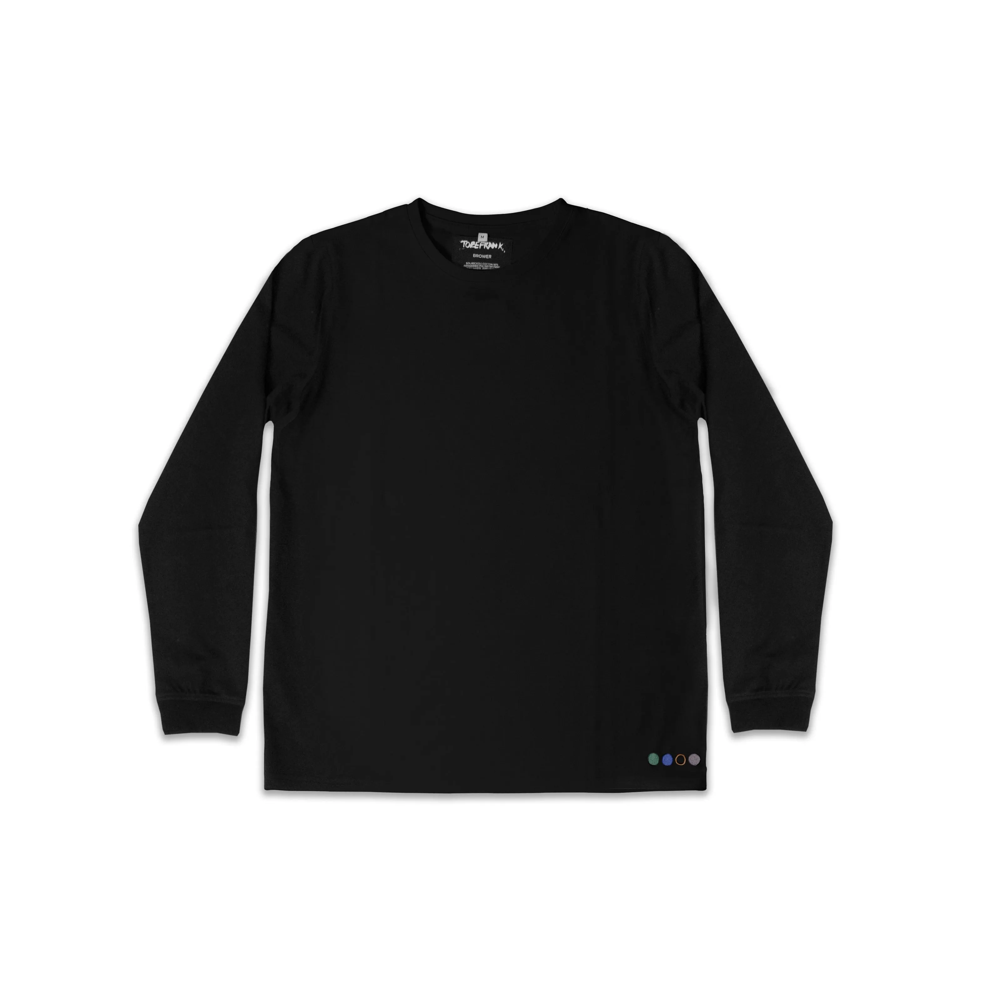 UNISEX SAMMY LONG SLEEVE TEE IN BLACK