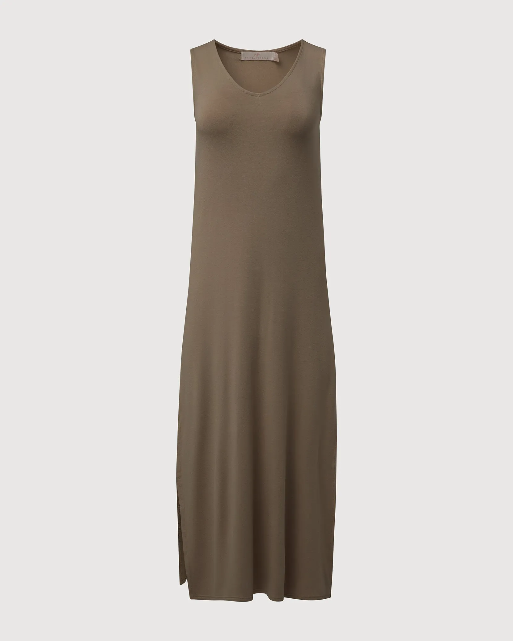 V-neck Muscle Midi Dress