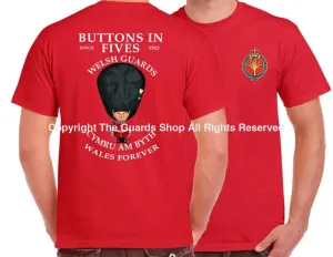 WELSH GUARDS BUTTONS IN FIVE'S DOUBLE PRINT T-Shirt