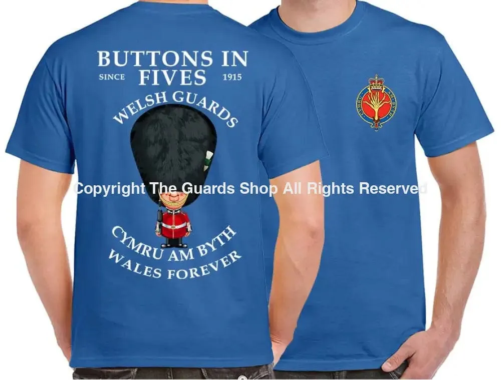 WELSH GUARDS BUTTONS IN FIVE'S DOUBLE PRINT T-Shirt