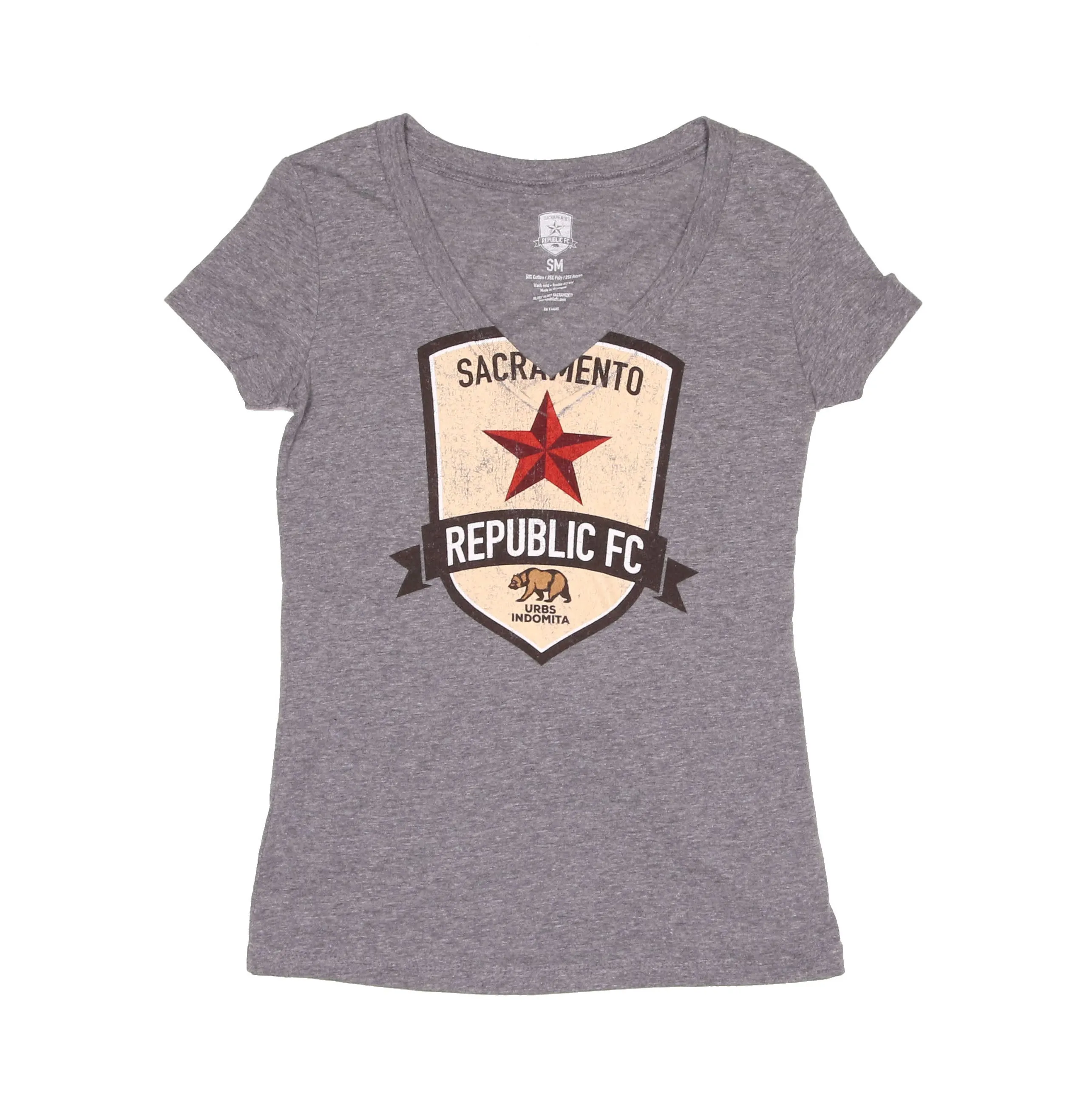 Women's Distressed Crest Tee Gray Heather