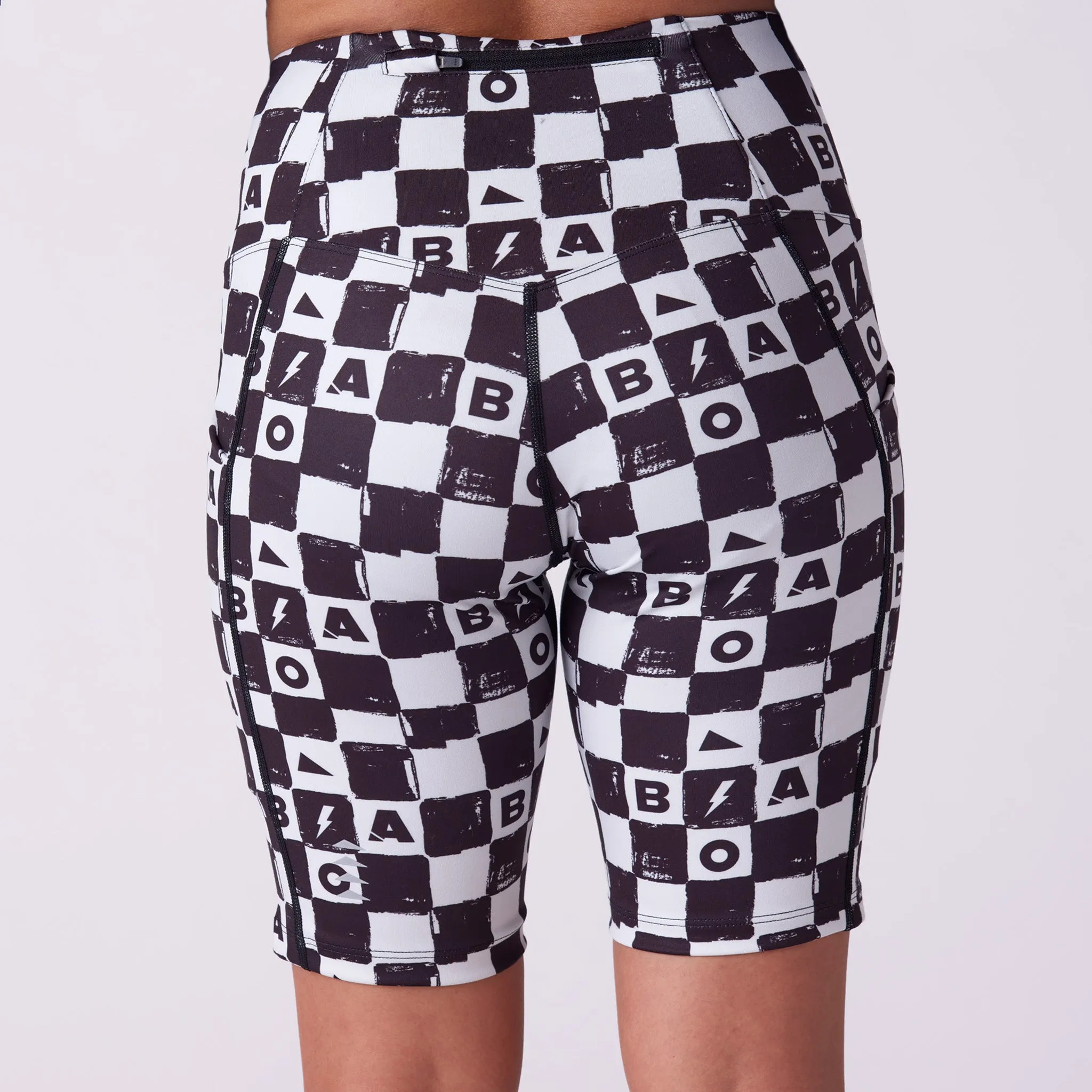 Women's Fly 8" High Rise Fit Short - Checkers