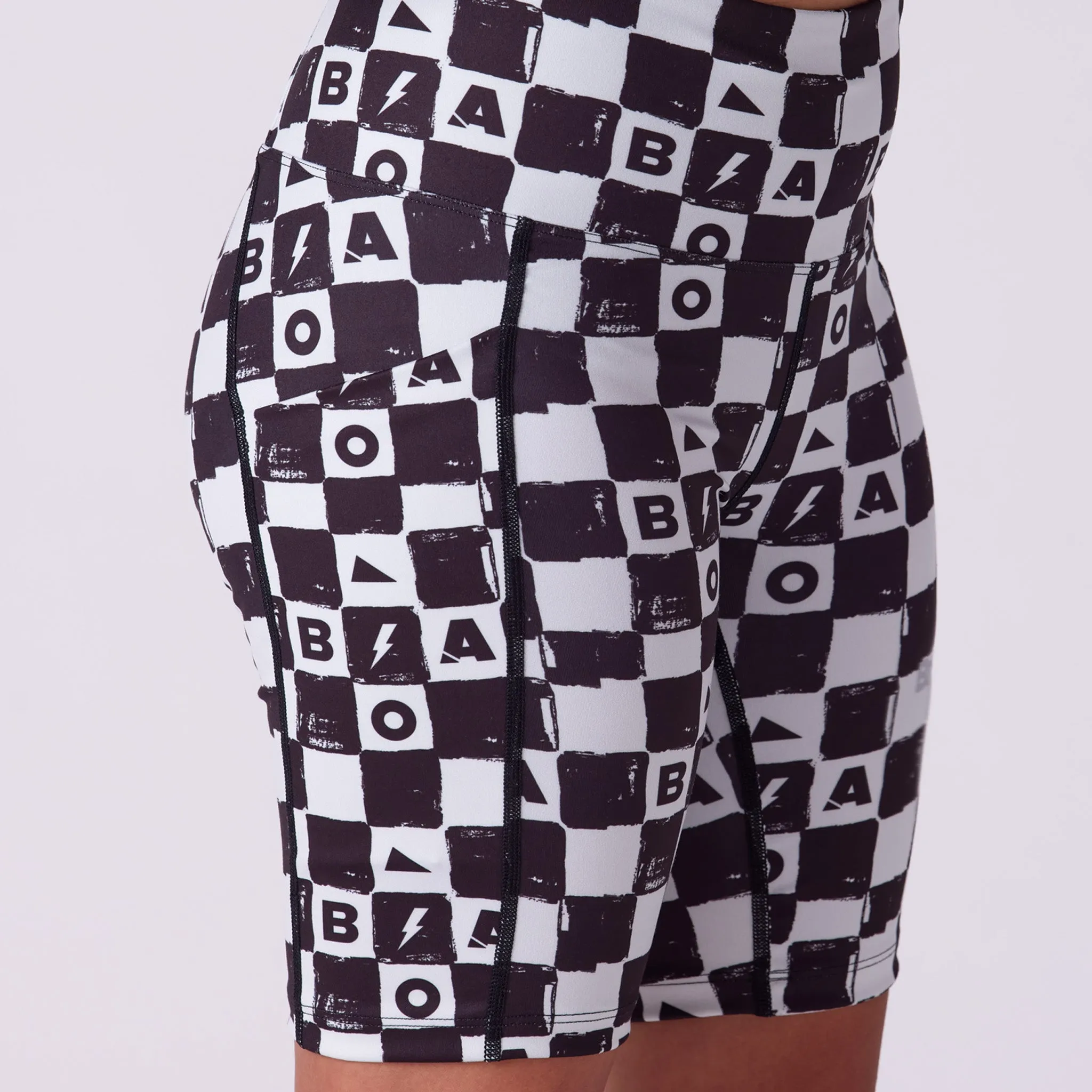 Women's Fly 8" High Rise Fit Short - Checkers